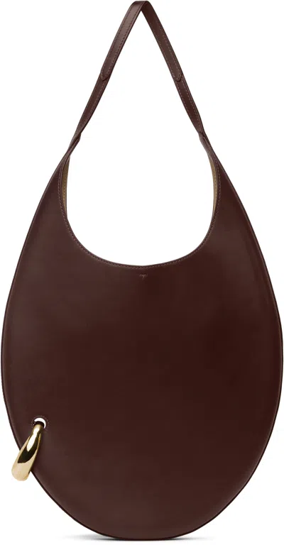 Tory Burch Burgundy Pierced Bag In Dark Cabernet