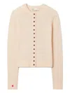 Tory Burch Button-detail Cashmere Cardigan In Neutral