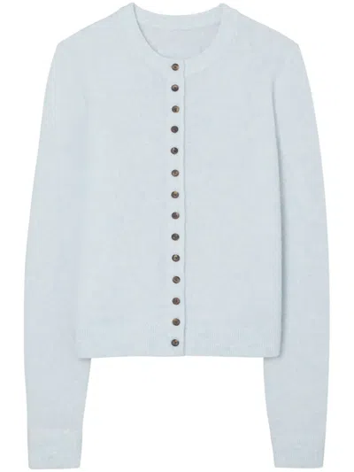 Tory Burch Button-up Cardigan In Blue