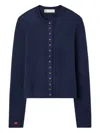 Tory Burch Buttoned Cardigan In Blue