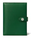 Tory Burch Buttoned Passport Case In Green