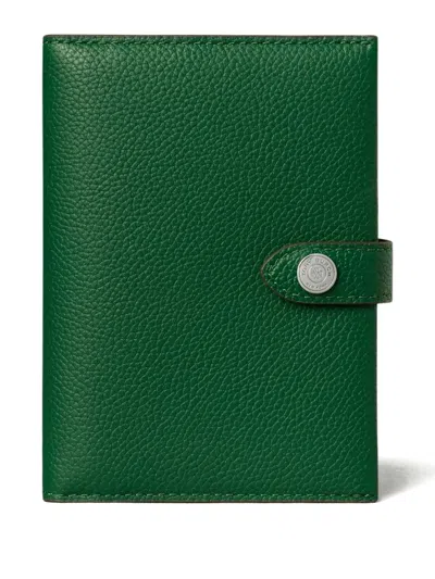 Tory Burch Buttoned Passport Case In Green