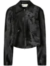 Tory Burch Calf Hair Jacket In Black