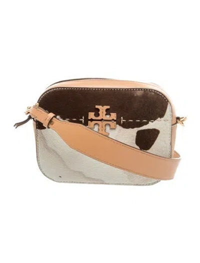 Pre-owned Tory Burch Calf Hair Shoulder Bag In Neutral