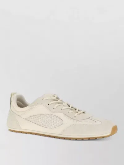 Tory Burch Calf Leather Low Top Sneakers In Multi