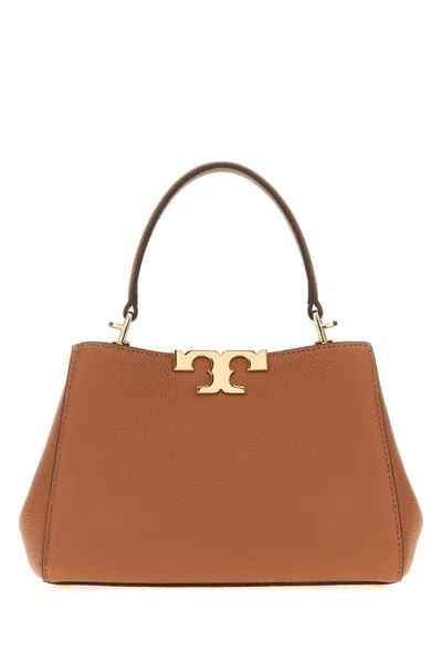 Tory Burch Camel Leather Mini Eleanor Handbag In Brown