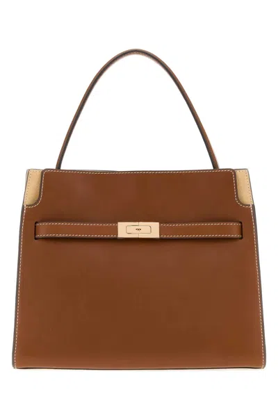 Tory Burch Camel Leather Mini Lee Handbag