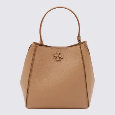 Tory Burch Camel Mcgraw Small Bucket Bag In Brown