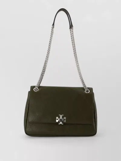 Tory Burch Camera Leather Clutch Bag In White