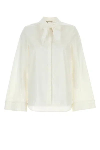 Tory Burch White Stretch Poplin Shirt