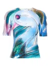 Tory Burch Printed Cotton Shirt In Multi