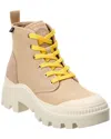 TORY BURCH TORY BURCH CAMP CANVAS & SUEDE SNEAKER BOOT