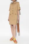 Tory Burch Woman Mini Dress Beige Size 14 Cotton In Brown