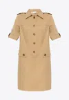 Tory Burch Woman Mini Dress Beige Size 14 Cotton In Brown
