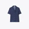 Tory Burch Camp Shirt In Blue