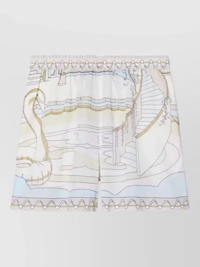 Tory Burch Camp Sleep Shorts Relaxed Fit In White