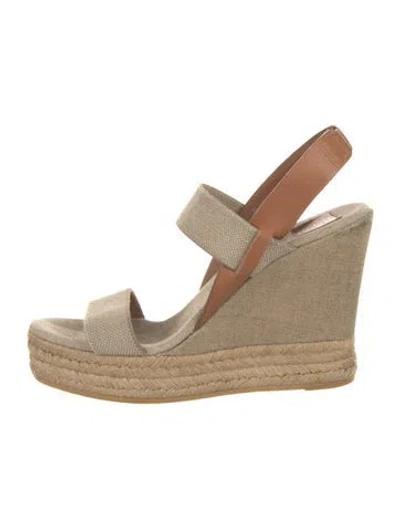 Pre-owned Tory Burch Canvas Braided Accents Espadrilles