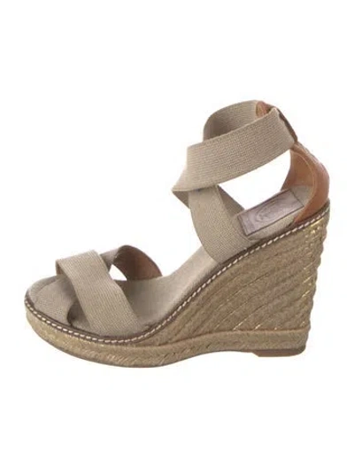 Pre-owned Tory Burch Canvas Braided Accents Espadrilles