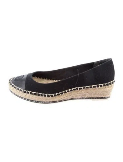 Pre-owned Tory Burch Canvas Braided Accents Espadrilles
