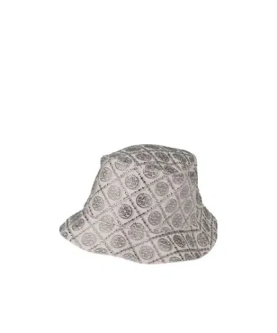 Tory Burch Canvas Bucket Hat In Gray
