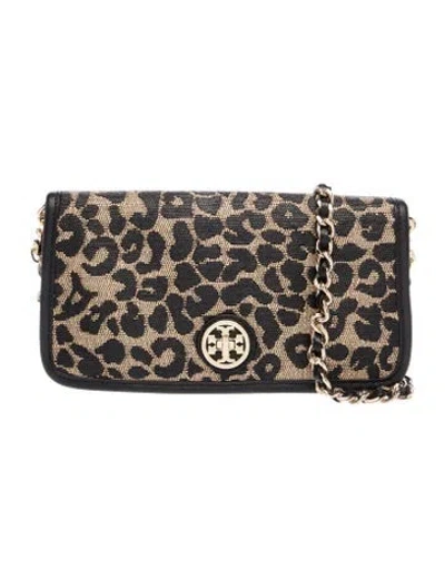 Pre-owned Tory Burch Canvas Clutch In Black
