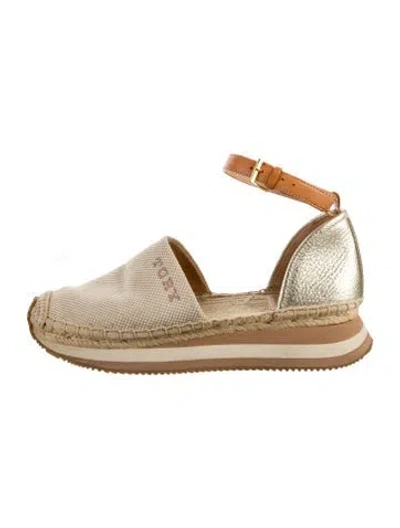 Pre-owned Tory Burch Canvas Colorblock Pattern Espadrilles