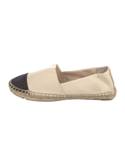 Pre-owned Tory Burch Canvas Colorblock Pattern Espadrilles