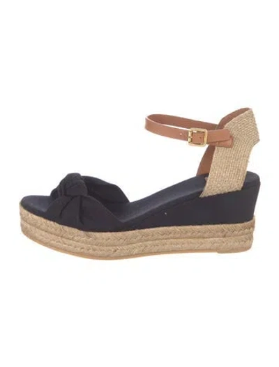 Pre-owned Tory Burch Canvas Colorblock Pattern Espadrilles