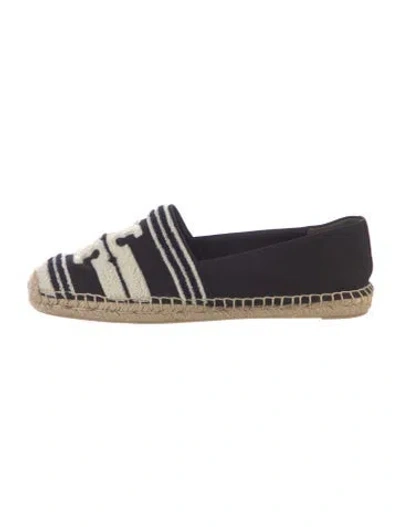 Pre-owned Tory Burch Canvas Colorblock Pattern Espadrilles In Blue