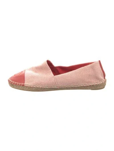 Pre-owned Tory Burch Canvas Colorblock Pattern Espadrilles In Orange