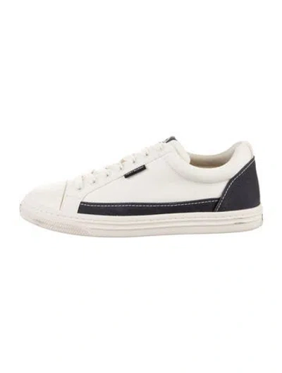 Pre-owned Tory Burch Canvas Colorblock Pattern Sneakers