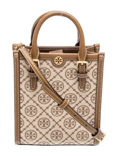 Pre-owned Tory Burch Canvas Crossbody Bag In Neutral