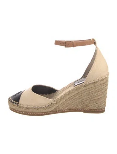 Pre-owned Tory Burch Canvas Espadrilles In Black/neutrals