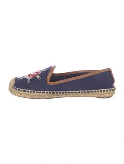 Pre-owned Tory Burch Canvas Espadrilles In Blue