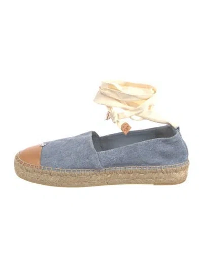 Pre-owned Tory Burch Canvas Espadrilles In Blue