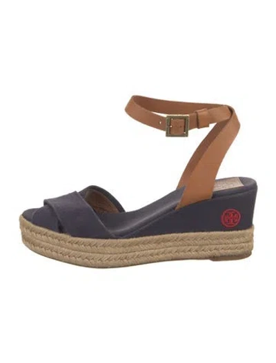 Pre-owned Tory Burch Canvas Espadrilles In Blue