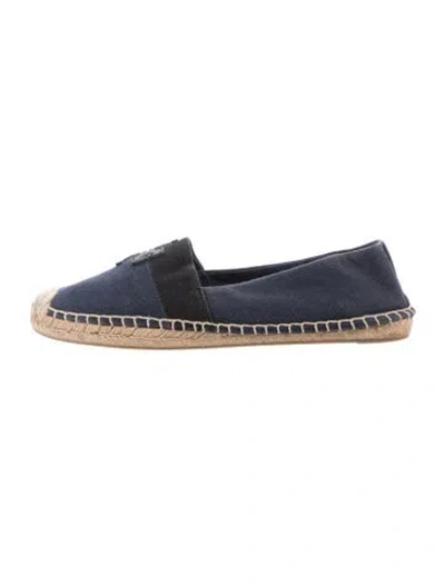 Pre-owned Tory Burch Canvas Espadrilles In Blue