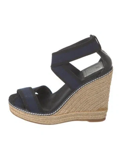Pre-owned Tory Burch Canvas Espadrilles In Blue