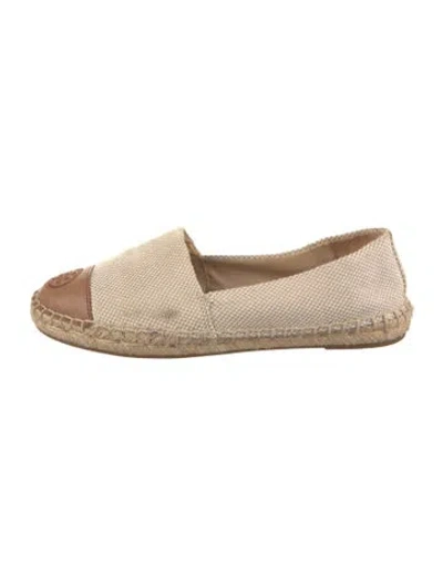 Pre-owned Tory Burch Canvas Espadrilles In Brown