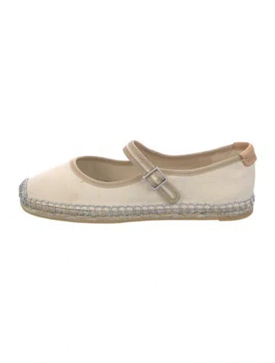 Pre-owned Tory Burch Canvas Espadrilles In Neutral