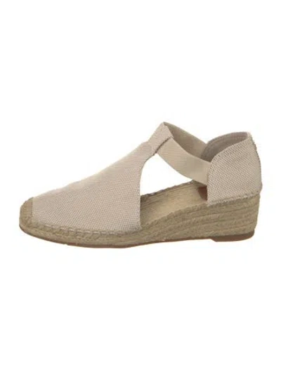 Pre-owned Tory Burch Canvas Espadrilles In Neutral