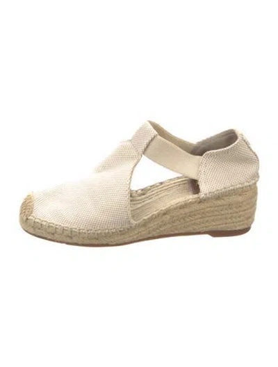 Pre-owned Tory Burch Canvas Espadrilles In Neutrals
