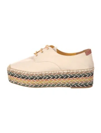 Pre-owned Tory Burch Canvas Espadrilles In Neutrals
