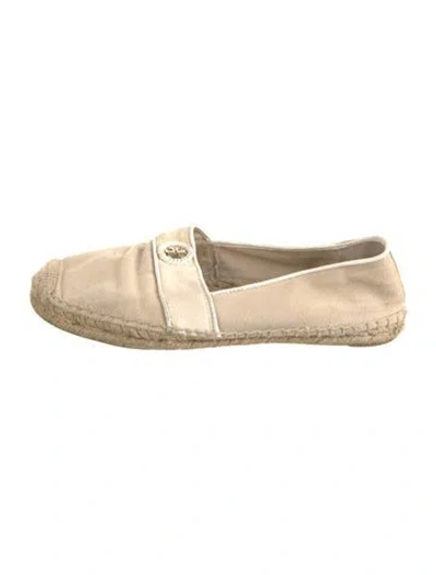 Pre-owned Tory Burch Canvas Espadrilles In Neutrals