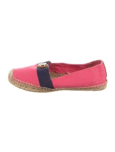 Pre-owned Tory Burch Canvas Espadrilles In Pink