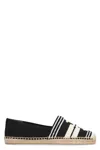 Tory Burch Black Cotton Blend Espadrilles In Multi