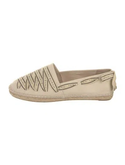 Pre-owned Tory Burch Canvas Graphic Print Espadrilles In Neutral