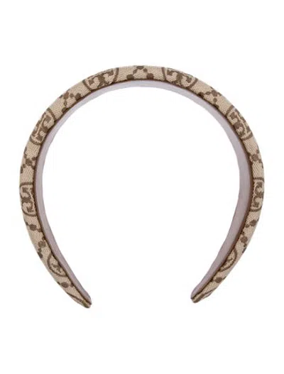 Pre-owned Tory Burch Canvas Headband In Neutrals