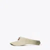 Tory Burch Canvas Logo Visor In Brown