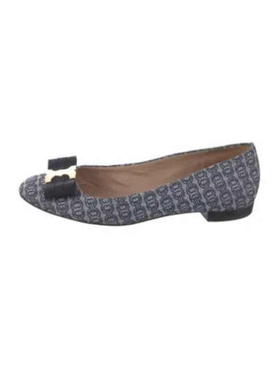Pre-owned Tory Burch Canvas Printed Ballet Flats